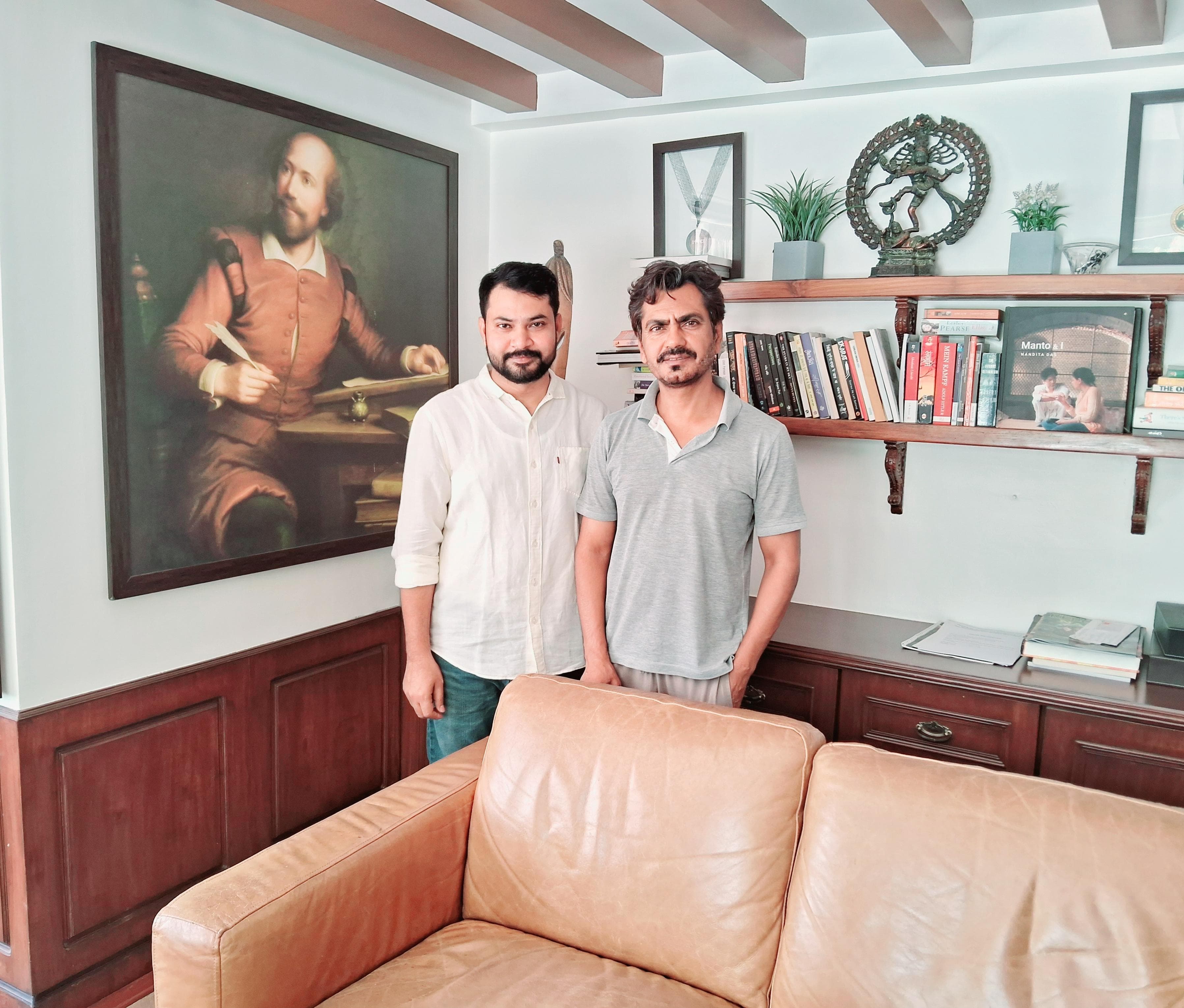 Nawazuddin Siddiqui with Draper Exclusive Furnishing owner Mahfooz